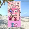 Toalla de Baño Absorbente de Agua de Secado Rápido para Niños con Dibujos Animados Transfronterizos Temu Lilo y Stitch Ángel Bebé Stitch Toalla de Playa