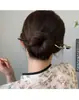 Estilo Nacional Madeira Elegante Grampo de Cabelo Estilo Antigo Grampo de Cabelo Hanfu Jardim de Osmanthus Gardênia Flor de Ameixa Disco Borboleta Acessório de Cabeça Franja Lateral