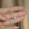 Collar de Plata Pura S999 con Zirconia de Estrella para Mujer, Lujo Ligero, Gama Alta, Nicho, Versátil, Cadena para Clavícula de Estrella de Cinco Puntas, Joyería