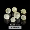 Joyería Jingdian, cristal de limón natural, azúcar, cuadrado, agujero pasante, accesorios de joyería DIY, accesorios de pulsera, productos semiacabados, venta al por mayor