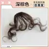 Peluca de Flequillo Rizado de Lana de Cabello Sintético, Flequillo Corto Postizo, Flequillo Falso, Pieza de Reemplazo de Cabello Natural para la Frente