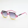 Nuevas gafas de sol poligonales personalizadas para cejas para mujer, populares en Europa y América, gafas de sol irregulares con protección solar
