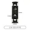 Botones Transfronterizos de Fábrica, Hebillas de Resorte de Plástico, Hebillas de Cuerda de Nailon, Botones Decorativos para Tiradores de Bolsos y Zapatos Negros