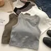 Novo Top Esportivo Liso Estilo Doce com Alça Costas Bonitas para Mulheres Anéis Internos sem Argolas de Aço Roupa Externa com Bojo Roupa Íntima para Mulheres