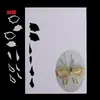 Cartón para envolver flores accesorios para el cabello bolsa de papel con dibujos accesorios papel adhesivo plantilla de papel casera cartón blanco corte de flores broche