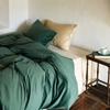 Conjunto de quatro peças de veludo francês quente do sul de inverno, lençol de cama de veludo coral vintage com flange e capa de edredom