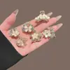 Pinza Pequeña para el Cabello con Piedra Ojo de Gato para Mujer, Hermoso y Exquisito Pasador Lateral, Pinza de Pelo de Gama Alta para Peinado Semirecogido, Elegante Pinza de Tiburón