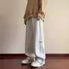 Pantalones de Chándal Sueltos Estilo Americano para Hombre, Marca de Tendencia Primavera y Verano High Street Versátiles Delgados Casuales, Pantalones Deportivos de Pierna Recta Ancha Retro de Tendencia