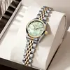 O novo relógio feminino da AIMANA tem um charme romântico, com um pequeno mostrador de madrepérola, design clássico e compacto, e uma pulseira de aço.. É um relógio feminino simples e estiloso