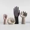 Enfeites Cerâmicos em Forma de Mão Decoração Nórdica de Luxo Leve Presente Casa Decoração Suave Sala de Estar Escritório Estudo Modelo de Mesa Quarto