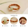 Anillo de Hueso de Oliva Estilo Nuevo Accesorios, Cuentas de Jade Sintético, Anillo Fino, Joyería Artística Linda de Amistad Regalo Venta al por Mayor