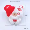 Lindo Llavero de Oso de Peluche Muñeca de Dibujos Animados para Estudiante Colgante Pequeño de Alto Valor Juguete Chirriante para Aliviar el Estrés Adorno Colgante