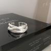 S925 Sterling Silver Multi-camada Cross Wire-drawing Ring Nicho Design Feminino Personalizado Moda Anel Aberto Anel de Dedo de Alta Qualidade Sense