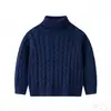 Suéter de Punto Grueso con Cuello Alto Estilo Europeo y Americano para Niños y Niñas, Tejido Base de Algodón, Nuevo Otoño e Invierno 2026