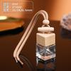 Cordão Frasco de Perfume para Carro Frasco de Vidro Transparente Frasco de Aromaterapia Simples 8ml Tampa de Madeira Frasco Difusor Frasco com Tampa de Madeira