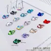 Arte de Unhas com Pedras Strass Irregulares em Formato de Coração, Pedras Strass Populares em Formato de Coração Pêssego Torto, Pedras Strass em Formato de Coração de Vidro Cristal para Unhas Vestíveis, Unhas de Casamento e Decorações de Unhas