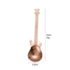Colher de Arroz Criativa Transfronteiriça de Aço Inoxidável 304, Colher de Guitarra de Aço Inoxidável Banhada a Ouro, Colher Grande de Jantar, Colher de Café, Colher de Baixo