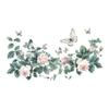 Nuevas y divertidas pegatinas de pared f138 con acuarela, plantas verdes, flores y mariposas para dormitorio, sala de estar y hogar, venta al por mayor
