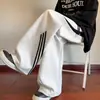 Pantalones Deportivos de Retazos Rayados 2025 para Hombre, Pantalones Casuales de Pierna Ancha Recta Holgados de Estilo Americano de Moda para Hombre
