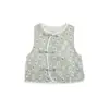 Wuli Bu Yi [Processamento Personalizado] Série Vale das Rosas Romântico para Meninas Outono Estilo Chinês Camisa com Gola Alta Colete Saia