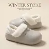 Pantuflas de Algodón para Exteriores Birkenstock para Mujer, Nuevo Modelo de Invierno, Forradas de Borrego, Cálidas, Impermeables, Talón Cerrado, Adecuadas para Usar en Casa y al Aire Libre, Zapatos de Algodón para Mujer al por Mayor