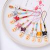 Cadena de cerámica para teléfono móvil con forma de gato de la suerte, exquisita cadena para teléfono móvil, colgante de la suerte, colgante creativo de gato de la suerte Nafu, venta al por mayor