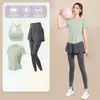 Traje Deportivo de Tenis, Ropa de Entrenamiento de Manga Corta para Mujer, Ropa de Secado Rápido para Correr al Aire Libre, Camisetas de Bádminton de Aspecto Adelgazante, Ropa de Fitness