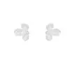 Brincos de Tarraxa Flor de Esmalte Branco para Mulheres Exclusivos de Nicho Versáteis Brincos com Toque de Luxo Temperamento Novo Acessórios de Brinco Atacado