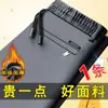 Calças casuais masculinas de fleece grosso genuíno forradas para outono e inverno, calças esportivas casuais quentes de cintura alta elástica para homens