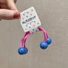 Anillo para el cabello de color caramelo para niños Cuerda de doble cabeza Banda de goma Bola Cuerda para el cabello Cola de caballo alta de bebé No daña el cabello Accesorios para el cabello de alta elasticidad