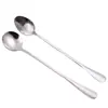 Cuchara pequeña de acero inoxidable, cuchara de café personalizada estilo coreano, agitador para taza, cuchara de hierro de mango largo para el hogar, cuchara para miel
