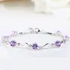 Geometria de Diamante Moda Japonesa e Coreana Pulseira de Flor para Carro Pulseira Joker para Meninas Banhada a Prata 925 Joias Ao Vivo Atacado