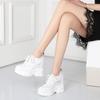 Zapatos de Mujer Estilo Primavera de 12 cm de Altura con Suelas Gruesas, Tacones Ultraltos, Versátiles, Adelgazantes, Aptos para Viajar, Zapatos de Plataforma