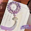 Pulseira Bodhi Roxa Flutuante com Mantra de Seis Palavras, Duplo Círculo, Bodhi de Mão, Pingente Estilo Chinês para Homens e Mulheres, Contas Budistas, Atacado