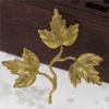 37*39mm cobre fundido ramas de hoja de arce diy tocado antiguo pasador de pelo material para tocado accesorios
