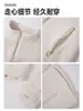 Chamarra de Felpa para Mujer con Forro de Plumas, Sudadera Base Gruesa Forrada de Felpa, Top Cálido de Otoño e Invierno