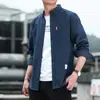 Nova Camisa Social Masculina 2024 Primavera e Outono, Não Amassa, Tendência Casual, Slim Fit, Vintage, Cor Sólida, Manga Longa