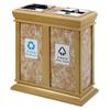 Caja de cubo de basura para clasificación exterior de acero inoxidable propiedad no reciclable ventas Parque protección ambiental interior y exterior Doble tubo pelable