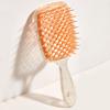 Novo Estilo Fofo Brilhante Dourado Knotado Pente para Cabelo Molhado e Seco Formato de Pente Não Massageador Transparente Grelhas Vazadas