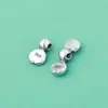 Accesorios DIY de Plata Tailandesa Hechos a Mano Plata S925 Cuentas Sueltas de Plata Cuentas Espaciadoras Dobles Redondas Materiales para Pulseras y Collares Accesorios de Plata Pura