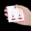 Europeos y Americanos Nuevo Árbol de Navidad Anciano Copo de Nieve Muleta Pendientes Pendientes Creativos Fiesta Nochebuena Pendientes de Navidad