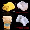 Molde de silicona para pastel de cerdito dorado pequeño DIY molde para hornear helado cerdo sin dientes molde de yeso para cerdo venta caliente