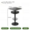 Silla de Bar Retro con Respaldo de Hierro, Silla de Bar Alta, Silla de Bar Transparente, Combinación de Mesa Alta y Sillas de Bistro para Uso Comercial
