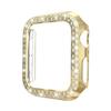 Adequado para Caixa Protetora Apple Watch 10, Dupla Fileira de Diamantes Incrustados, Estrutura de PC Oca, Caixa para Relógio iWatch S11