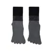 Calcetines de yoga antideslizantes, calcetines profesionales de Pilates para mujer de cinco dedos con separación para el pulgar, absorbentes de sudor, resistentes al olor, calcetines largos sin costuras