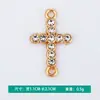 Acessórios DIY para Joias pingente de cruz vintage em liga com strass e esmalte para pulseiras e colares atacado direto do fabricante