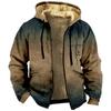 Sudadera con capucha y forro marrón de algodón con estampado 3D digital, estampado transfronterizo europeo y americano.