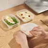 Caixa de Armazenamento para Geladeira Caixa Conservadora de Frescor Retangular de Plástico Caixa Bento Caixa de Almoço Organizador de Frutas Carne Alimentos Recipiente de Armazenamento