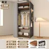 Perchero para Ropa de Uso Doméstico en el Dormitorio, Perchero Metálico de Pie, Combinación de Perchero para Vestidor, Armario Abierto Reforzado