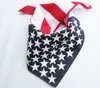 Turbante deportivo con bandera estadounidense, estampado de estrellas y rayas, de algodón, cuadrado, exclusivo para Cross Borders.